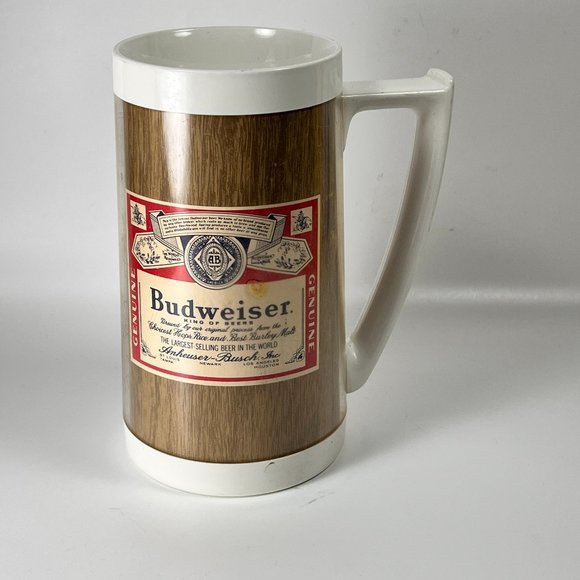 Vtg Budweiser King of Beers Stein Mug Plastic West bend Thermo Serv Barware - Picture 1 of 16